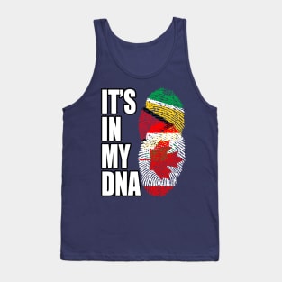 Guyanese And Canadian Mix Heritage DNA Flag Tank Top